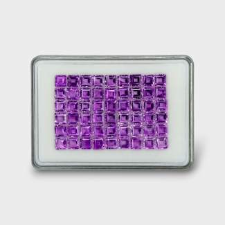 55.95 Cts. African Amethyst 6mm Step Cut Octagon Shape AA+ Grade Gemstones Parcel - Total 54 Pc.