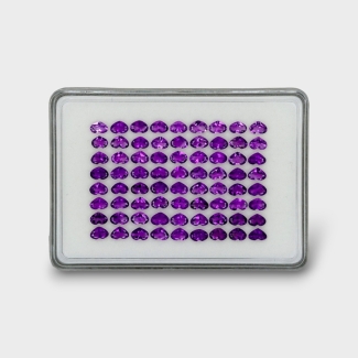26.68 Cts. African Amethyst 6x4mm Faceted Heart Shape AAA Grade Gemstones Parcel - Total 72 Pc.