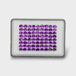 27.38 Cts. African Amethyst 6x4mm Faceted Heart Shape AAA Grade Gemstones Parcel - Total 72 Pc.