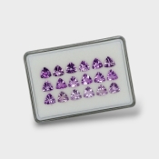 Brazilian Amethyst 9mm Faceted Trillion AA+ Gemstones Parcel - 180349