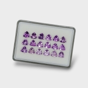 Brazilian Amethyst 9mm Faceted Trillion AA+ Gemstones Parcel - 180349