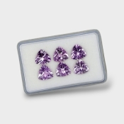 Brazilian Amethyst 10mm Faceted Trillion AA+ Gemstones Parcel - 180354