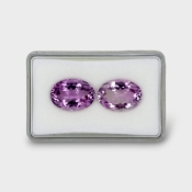 23.83 Cts. Brazilian Amethyst 18x13mm Faceted Oval Shape AA+ Grade Gemstones Parcel - Total 2 Pc.