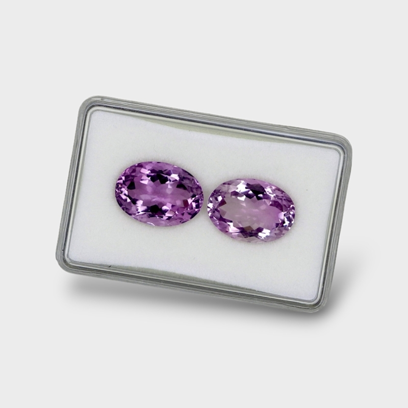 Brazilian Amethyst 18x13mm Faceted Oval AA+ Gemstones Parcel - 180352