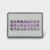 26.8 Cts. Brazilian Amethyst 7mm Faceted Heart Shape AA+ Grade Gemstones Parcel - Total 27 Pc.