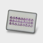 Brazilian Amethyst 7mm Faceted Heart AA+ Gemstones Parcel - 180399