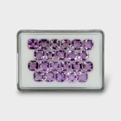 80.45 Cts. Brazilian Amethyst 10mm Faceted Square Cushion  Shape AA+ Grade Gemstones Parcel - Total 22 Pc.