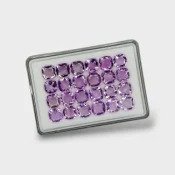 Brazilian Amethyst 10mm Faceted Square Cushion  AA+ Gemstones Parcel - 180404
