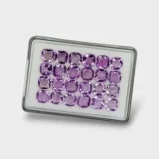 Brazilian Amethyst 10mm Faceted Square Cushion  AA+ Gemstones Parcel - 180404