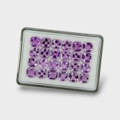 Brazilian Amethyst 10mm Faceted Square Cushion  AAA Gemstones Parcel - 180409