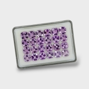 Brazilian Amethyst 10mm Faceted Square Cushion  AAA Gemstones Parcel - 180410