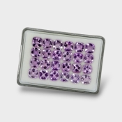 Brazilian Amethyst 10mm Faceted Square Cushion  AAA Gemstones Parcel - 180410