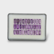 45.07 Cts. Brazilian Amethyst 10x5mm Step Cut Baguette Shape AAA Grade Gemstones Parcel - Total 30 Pc.