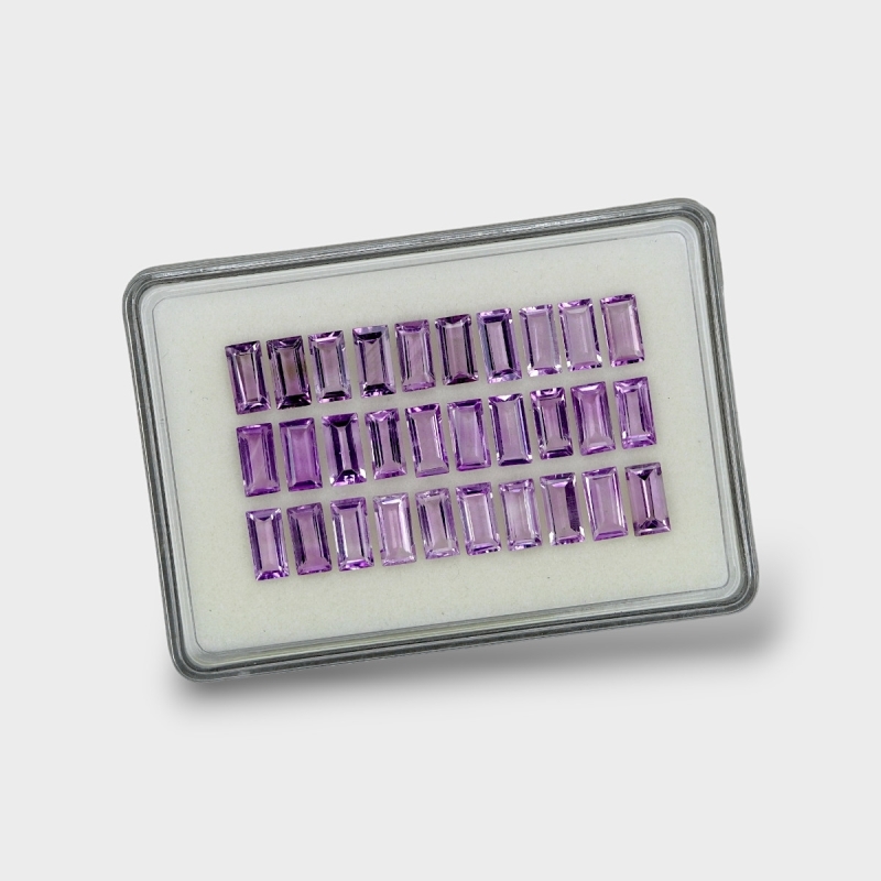 Brazilian Amethyst 10x5mm Step Cut Baguette AAA Gemstones Parcel - 180414