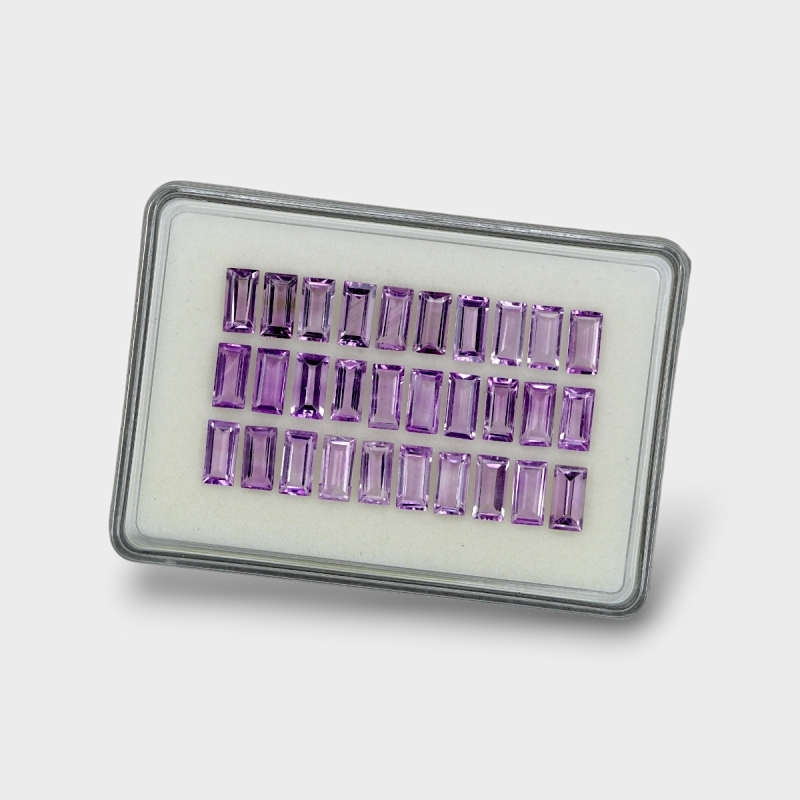 Brazilian Amethyst 10x5mm Step Cut Baguette AAA Gemstones Parcel - 180414