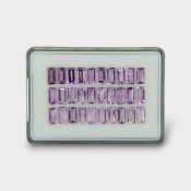 42.68 Cts. Brazilian Amethyst 10x5mm Step Cut Baguette Shape AA+ Grade Gemstones Parcel - Total 30 Pc.