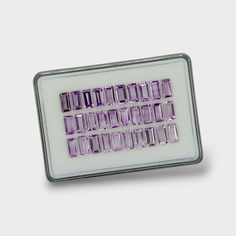 Brazilian Amethyst 10x5mm Step Cut Baguette AA+ Gemstones Parcel - 180402