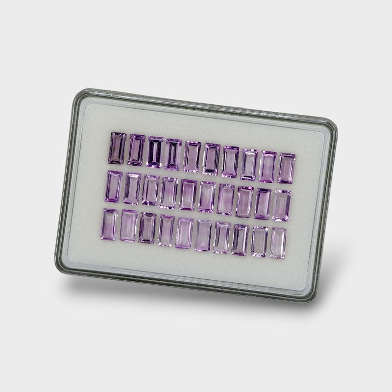 Brazilian Amethyst 10x5mm Step Cut Baguette AA+ Gemstones Parcel - 180402