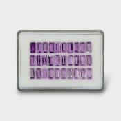 43.83 Cts. Brazilian Amethyst 10x5mm Step Cut Baguette Shape AAA Grade Gemstones Parcel - Total 30 Pc.