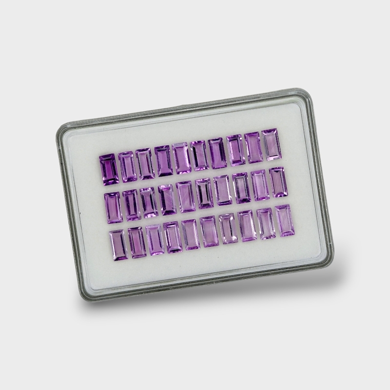 Brazilian Amethyst 10x5mm Step Cut Baguette AAA Gemstones Parcel - 180364