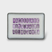 44 Cts. Brazilian Amethyst 10x5mm Step Cut Baguette Shape AAA Grade Gemstones Parcel - Total 30 Pc.
