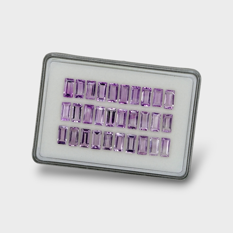 Brazilian Amethyst 10x5mm Step Cut Baguette AAA Gemstones Parcel - 180416