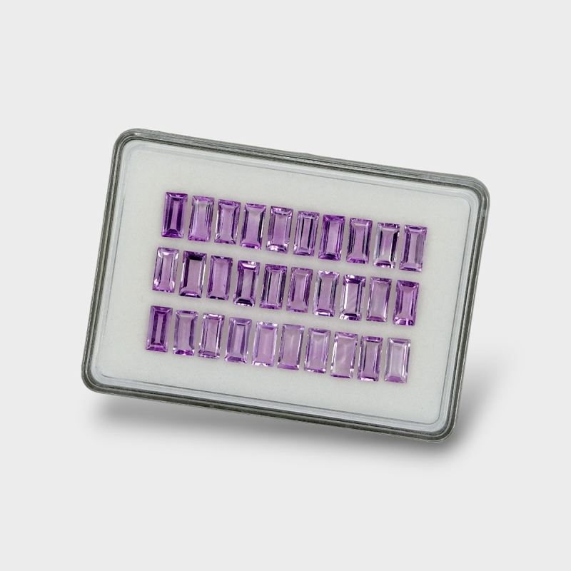 Brazilian Amethyst 10x5mm Step Cut Baguette AAA Gemstones Parcel - 180367