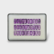 45.06 Cts. Brazilian Amethyst 10x5mm Step Cut Baguette Shape AAA Grade Gemstones Parcel - Total 30 Pc.