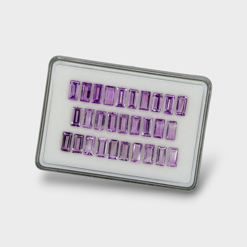 Brazilian Amethyst 10x5mm Step Cut Baguette AAA Gemstones Parcel - 180365