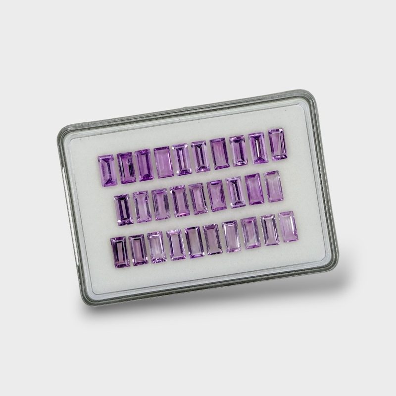 Brazilian Amethyst 10x5mm Step Cut Baguette AAA Gemstones Parcel - 180365