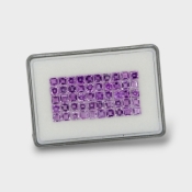 Brazilian Amethyst 5mm Step Cut Square AAA Gemstones Parcel - 180254