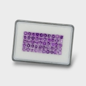 Brazilian Amethyst 5mm Step Cut Square AAA Gemstones Parcel - 180254