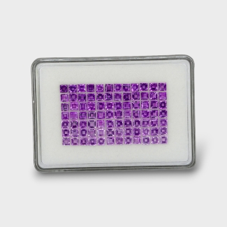 African Amethyst 4mm Step Cut Square AA+ Gemstones Parcel - 181464
