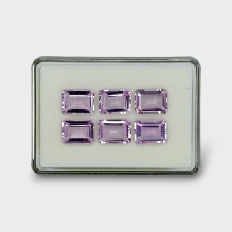 68.9 Cts. Brazilian Amethyst 16x12mm Step Cut Octagon Shape AA+ Grade Gemstones Parcel - Total 6 Pc.