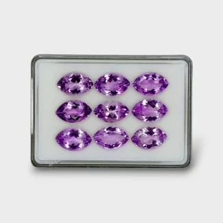 90.35 Cts. Brazilian Amethyst 19x12mm Faceted Marquise Shape AAA Grade Gemstones Parcel - Total 9 Pc.