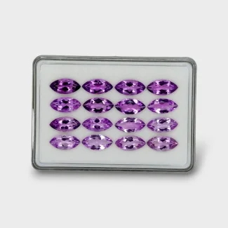 58.34 Cts. Brazilian Amethyst 16x8mm Faceted Marquise Shape AAA Grade Gemstones Parcel - Total 16 Pc.