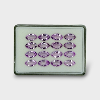 43.8 Cts. Brazilian Amethyst 14x8mm Regular Cut Marquise Shape AA+ Grade Gemstones Parcel - Total 16 Pc.