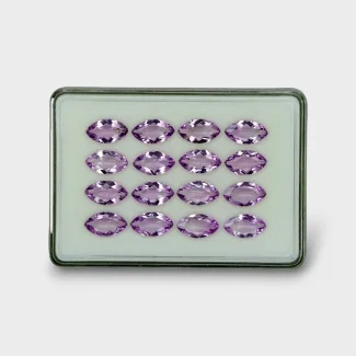 44.1 Cts. Brazilian Amethyst 14x8mm Regular Cut Marquise Shape AA+ Grade Gemstones Parcel - Total 16 Pc.