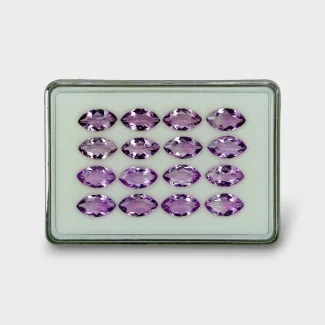 44.5 Cts. Brazilian Amethyst 14x8mm Faceted Marquise Shape AA+ Grade Gemstones Parcel - Total 16 Pc.