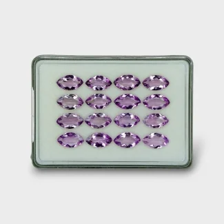43.8 Cts. Brazilian Amethyst 14x8mm Faceted Marquise Shape AA+ Grade Gemstones Parcel - Total 16 Pc.