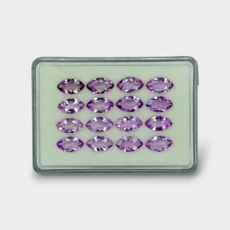 43.5 Cts. Brazilian Amethyst 14x8mm Faceted Marquise Shape AA+ Grade Gemstones Parcel - Total 16 Pc.