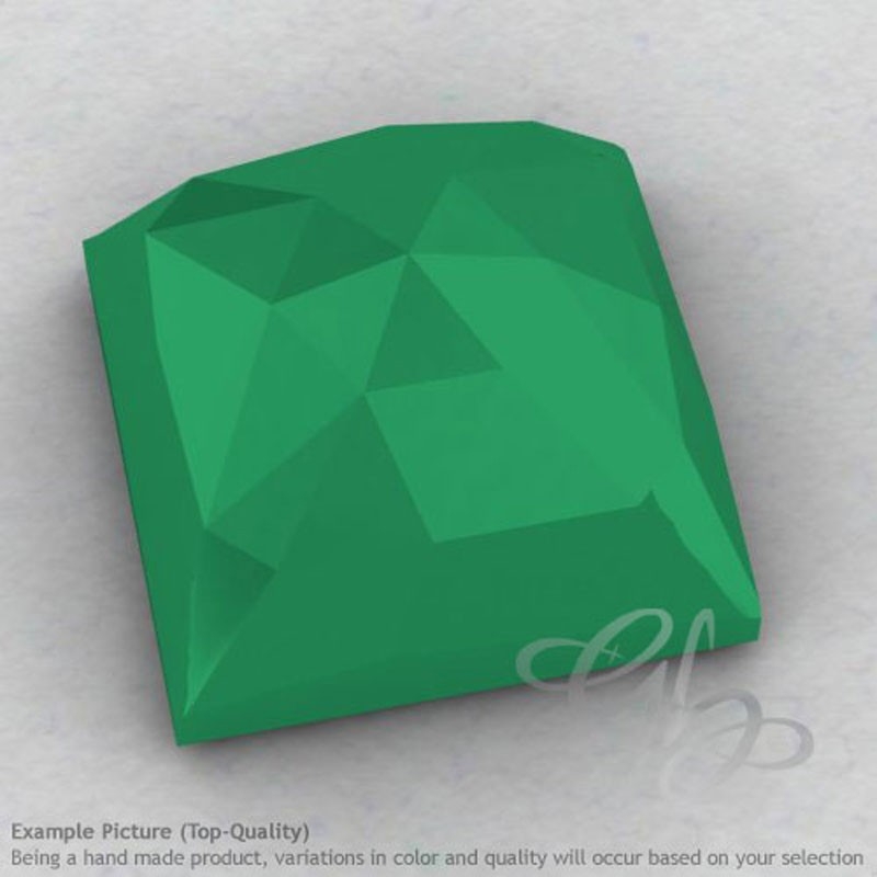 Green Onyx Square Shape Calibrated Cabochons