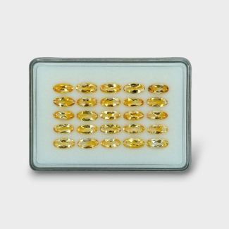 29.46 Cts. Citrine 11x5mm Faceted Oval Shape AA Grade Gemstones Parcel - Total 25 Pc.
