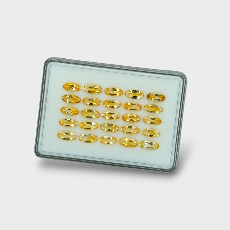 Citrine 11x5mm Faceted Oval AA Gemstones Parcel - 180461