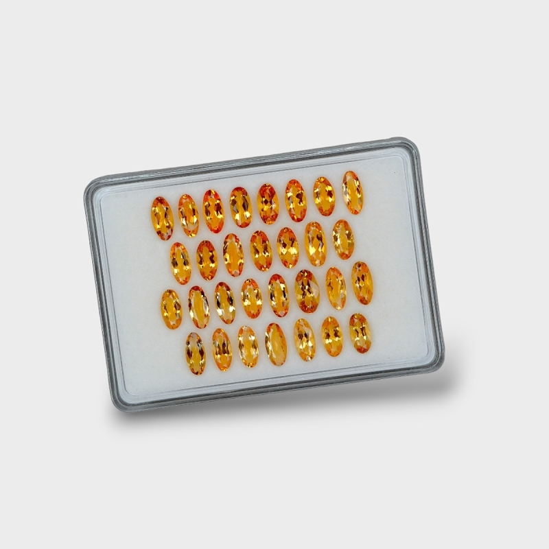 Citrine 10x5mm Faceted Oval AAA Gemstones Parcel - 180590