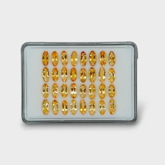 37.26 Cts. Citrine 10x5mm Faceted Oval Shape AA+ Grade Gemstones Parcel - Total 32 Pc.