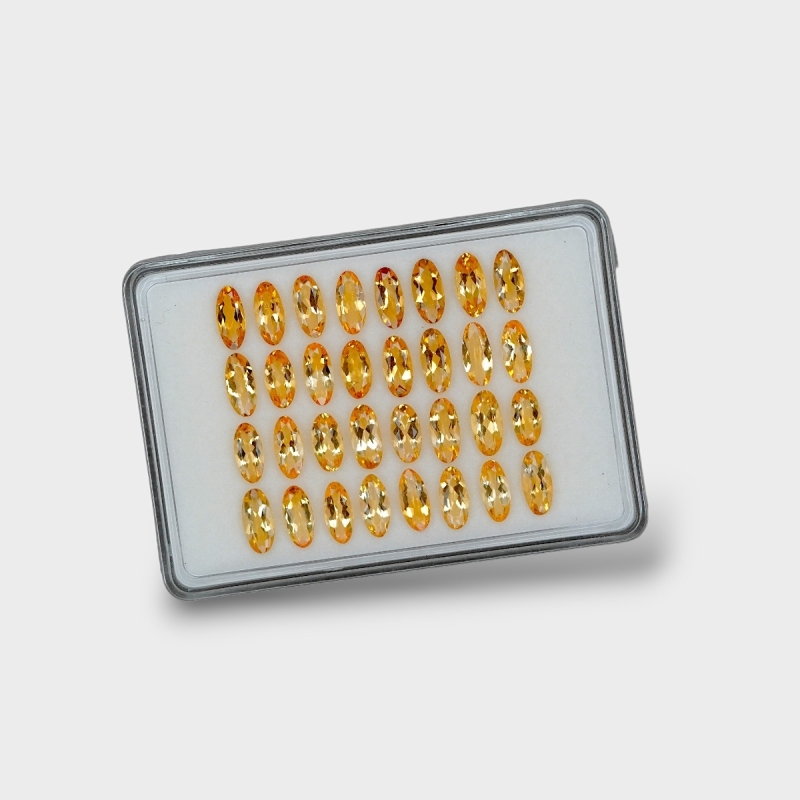 Citrine 10x5mm Faceted Oval AA+ Gemstones Parcel - 180598