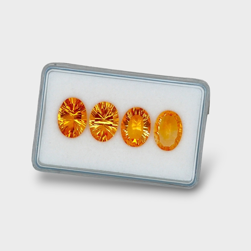 Citrine 13x10mm Faceted Oval AAA Gemstones Parcel - 180592