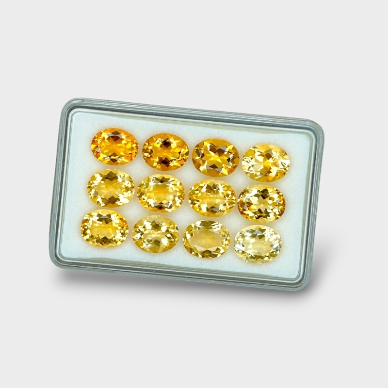 Citrine 10x8mm Faceted Oval AA+ Gemstones Parcel - 180469
