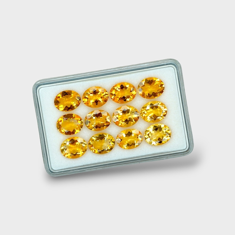 Citrine 10x8mm Faceted Oval AAA Gemstones Parcel - 180464